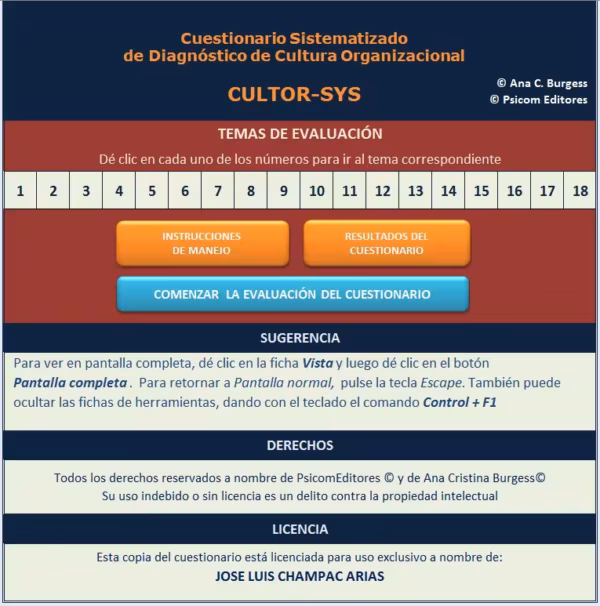 Diagnóstico de Cultura Organizacional - CULTOR-SYS - Imagen 2