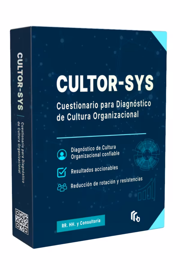 Caja del eBook CULTOR-SYS: cuestionario de cultura organizacional con resultados accionables para RR. HH.